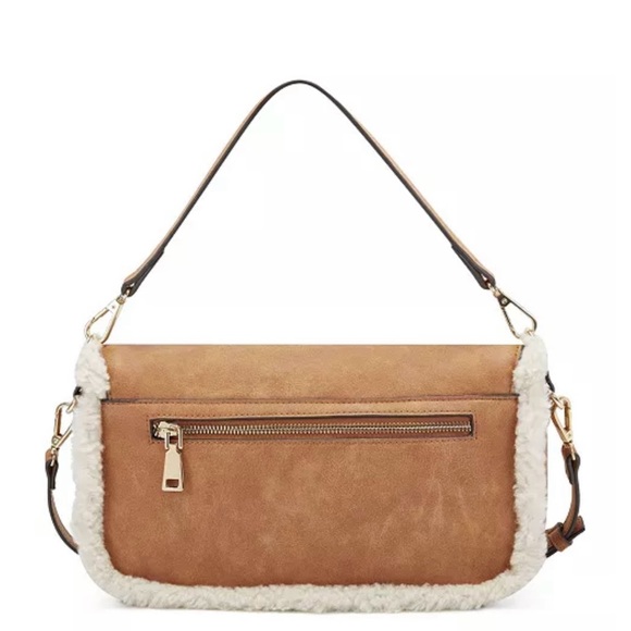 NWT INC International Concepts Edenne Faux Fur Suede Shoulder Bag Purse - Picture 4 of 4